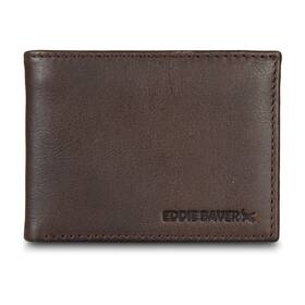 Eddie Bauer 810101486777 Men Signature Bifold Passcase Wallet Leather Logo-brown One Size