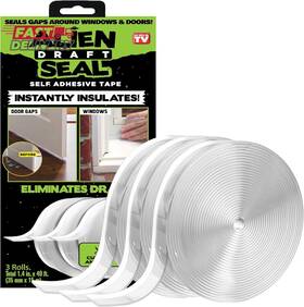 Emson 744759284532 Alien Draft Seal Set Of 49 Feet Anti-draft Adhesive And Flexible Flap To Ga