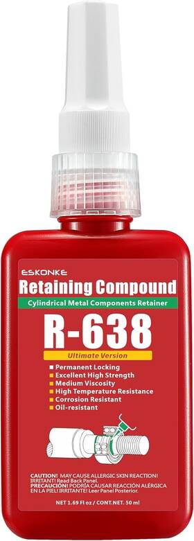 Eskonke 716782922156 Retaining Compound Green 638 Sleeve Retainer High Strength Blue