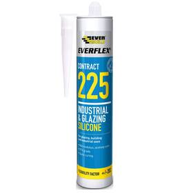 225steel Everbuild 029347602482 310ml Brushed Steel Industrial And Glazing Silicone Sealant