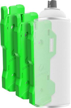 Ezred 008965008246 Magnetic Spray Can Holder 3-pack Flexible Non-marring Polymer Lid Green