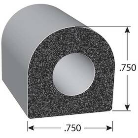 Rs1024-50 Fairchild Seal Epdm Rubber Black 50 Ft L