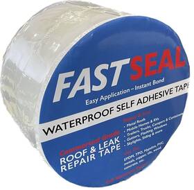 Fastseal 685645378501 Rv Roof Tape 4 Inch X 50ft White Sealant For Camper Repair Trailer