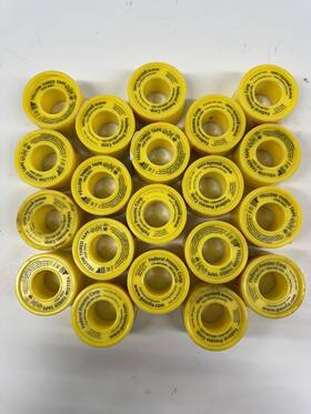 520ftftl Federal Process Yt75 Qty/20 Thread Tape For Gas Roll X 1ftftw Yellow