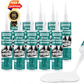 Zcx-sealant-10 Felizshop Silicone Caulk Rv Roof Sealant For Roofs 10 Packs White
