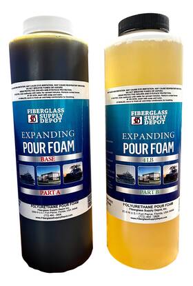 Fiberglass Supply Depot 819794022897 4 Lb. Density Expanding Pour Foam 2 Part Polyurethane Closed Cell Liquid Bo