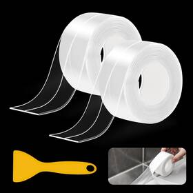 Ftc08 Fixmend 2 Rolls White Caulk Tape Waterproof Self Adhesive Toilet Sealant