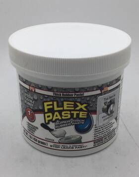 Flex Paste 850017897229 Super Thick Waterproof Rubberized White 1lb Tub