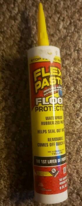 Us515yel10 Flex Paste Flood Protection Removable Rubberized Waterproof 9oz Cartridge New