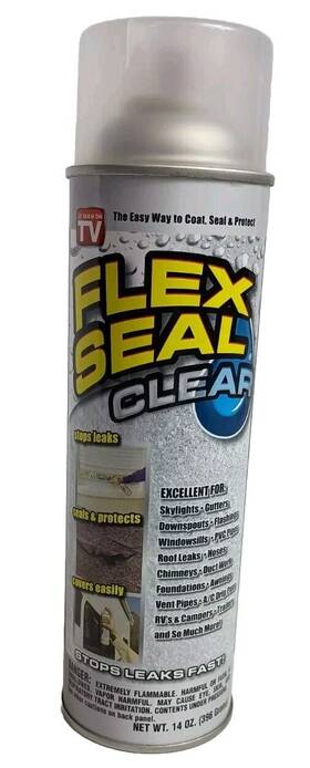 Flex Seal 855847000320 Clear Liquid Rubber Sealant Spray 14 Oz