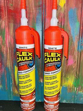 B0d2fkv95q Flex Seal Caulk-lot Of 2-flex Silicone Waterproof Paintable -inside Or Out