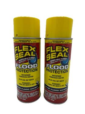 Rfsyelr16 Flex Seal Flood Protection Waterproof Yellow Rubber Spray Sealant 2pk