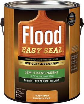 00482551 Flood Easy Seal 1 Gal. Natural Cedar Semitransparent Exterior Wood Finish