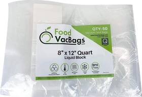 Foodvacbags 819917010633 50 - 8 X 12 Liquid Block Quart Vacuum Seal Moisture Dam Barrier