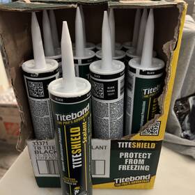 33371 Franklin International 12 Pack Tite Bond Titeshield Sealant Black Weatherproof 10.1 Oz