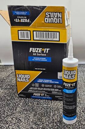 Ln-200 Fuze It 056198674110 Qty 12 All Surface Construction Adhesive Liquid Nail 9 Oz Gray