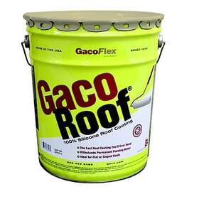 E033300 Gaco Gacoroof Silicone Roof Coating 5 Gallon Tan