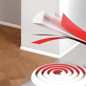 Gamzau 445003650686 59inch Flexible Quarter Round Molding Caulk Strip Peel And Stick Vinyl Trim For