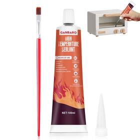 Ganbaro 445003563504 High Temp Silicone Sealant Heat Resistant Glue Black 100 Ml