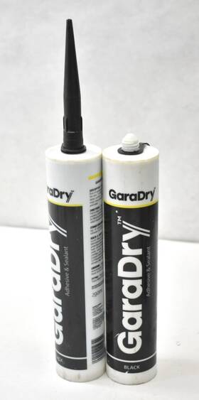 Garadry 060214412742 Lot Of 2 Adhesive And Sealant Cartridges Black 290ml Missing 1 Nozzle