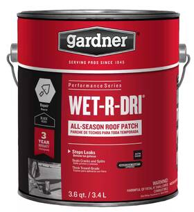 0371-ga Gardner Performance Series Wet-r-dri All-season Roof Patch Stops Leaks - 3.6 Qt
