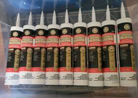 Ge 028756955276 Paintable Silicone Supreme 9.5 Oz. White Kitchen And Bath Caulk Lot Of 9 Nos