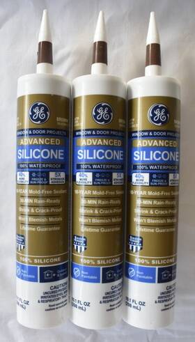 Ge5080 Ge 028756956723 Advanced Silicone 2 Brown Window Door Caulk 10.1 Oz Cartridge 3-pack