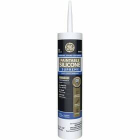 Ge 028756957843 Supreme Paintable Silicone Caulk For Window And Door - 100% Waterproof