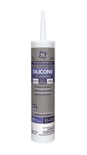 2795576 Ge Case Of 12 10.1oz Tube Clear Silicone All-purpose Sealant