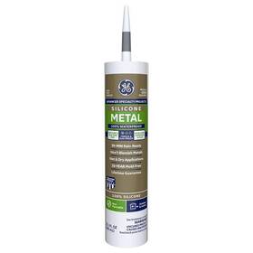 2816710 Ge Advanced Gray Silicone 2 Metal Gutter Caulk Sealant 10.1 Oz. - Total Qty 12