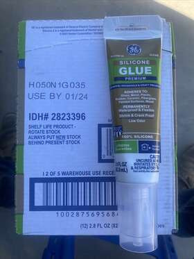 2823396 Ge Premium Silicone 2 Glue Clear 2.8-oz. Squeeze Tube - Quantity 12