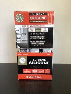 2823503 Ge Kitchen And Bath Products Silicon Caulking. White. 12 Pk Case