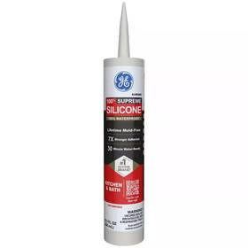 Ge 313102063010 Supreme Silicone Caulk 10.1 Oz Kitchen And Bath Sealant Almond