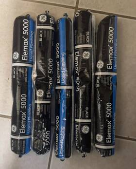 73728129 Ge 73728129- Lot Of 5 Elemax 5000 100% Silicone Liquid Flashing 20 Fluid Ounce Sausage