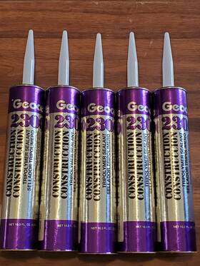 Geocel 079239661153 Lot Of 5 2300 Construction Tripolymer Sealant Driftwood 10.3 Oz Each