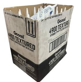 Gc49102 Geocel 24 Pack 4900 Textured Hybrid Construction Sealant Gray 10.1 Fl. Oz