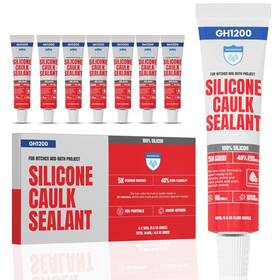Gh1200 065016121557 18 Ml X 8 Pcs Silicone Caulk Clear Sealant Waterproof Kitchen And Bath