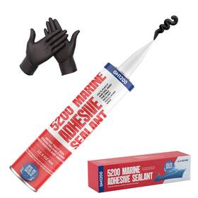Gh1200 065016121892 5200 Marine Sealant Black 12.5 Oz Smoothly Dispenses With Caulk Waterproof