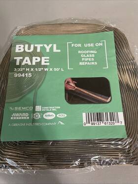99415 Gibraltar Building Products 2 Butyl Sealant Tape For Metal Roof Glass Pipes-water Protector - 50ft Gray