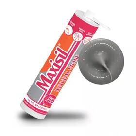 Glass Warehouse 744759690326 Maxisil 10.5 Oz. Gray Standard Tube Natural Stone Silicone Sealant Each