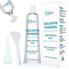 Global Corp 445026755757 Clear Silicone Sealant And Adhesive Rtv Transparent 100% Caulk Waterproof