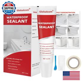 B0d83nq4ld Globalcom Advanced Silicone Caulk Waterproof Sealant Interior Exterior 5.3oz Whi