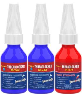 H271-30ml Gneoco 10ml X 3 Pack Threadlocker Blue 243 242 And Red 271 Thread Lock Medium