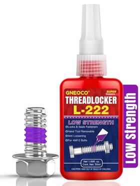 L222-50ml Gneoco Threadlocker Purple Thread Lock Low Strength Tight For Nuts Bolts