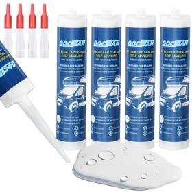 Gn019 Gociean 2026 Version Rv Roof Sealant 4 Pack Self-leveling Lap White Camper