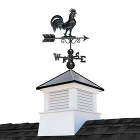 2118mvblk-1975k Good Directions 18 Inch Square Manchester Vinyl Cupola With Black Aluminum Roof And