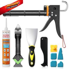 Sd087-tfj-spt-us Goopreen Professional Caulk Gun Kit With Remover And Silicone Sealant - 5 In White