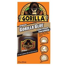 50002 Gorilla 012304145219 Glue Original Brown Polyurethane 2 Ounce Bottle