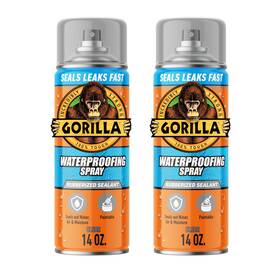 Gorilla 052427010599 Waterproof Sealant Spray 14 Oz 2 Pack Patch Rubberized Crystal Clear