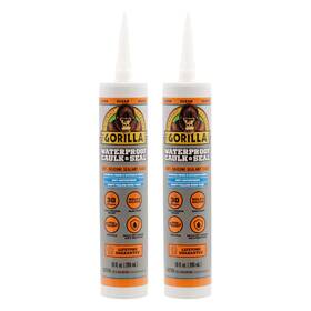 Gorilla 052427018458 Waterproof Caulk And Seal 100% Silicone Sealant Flexible For